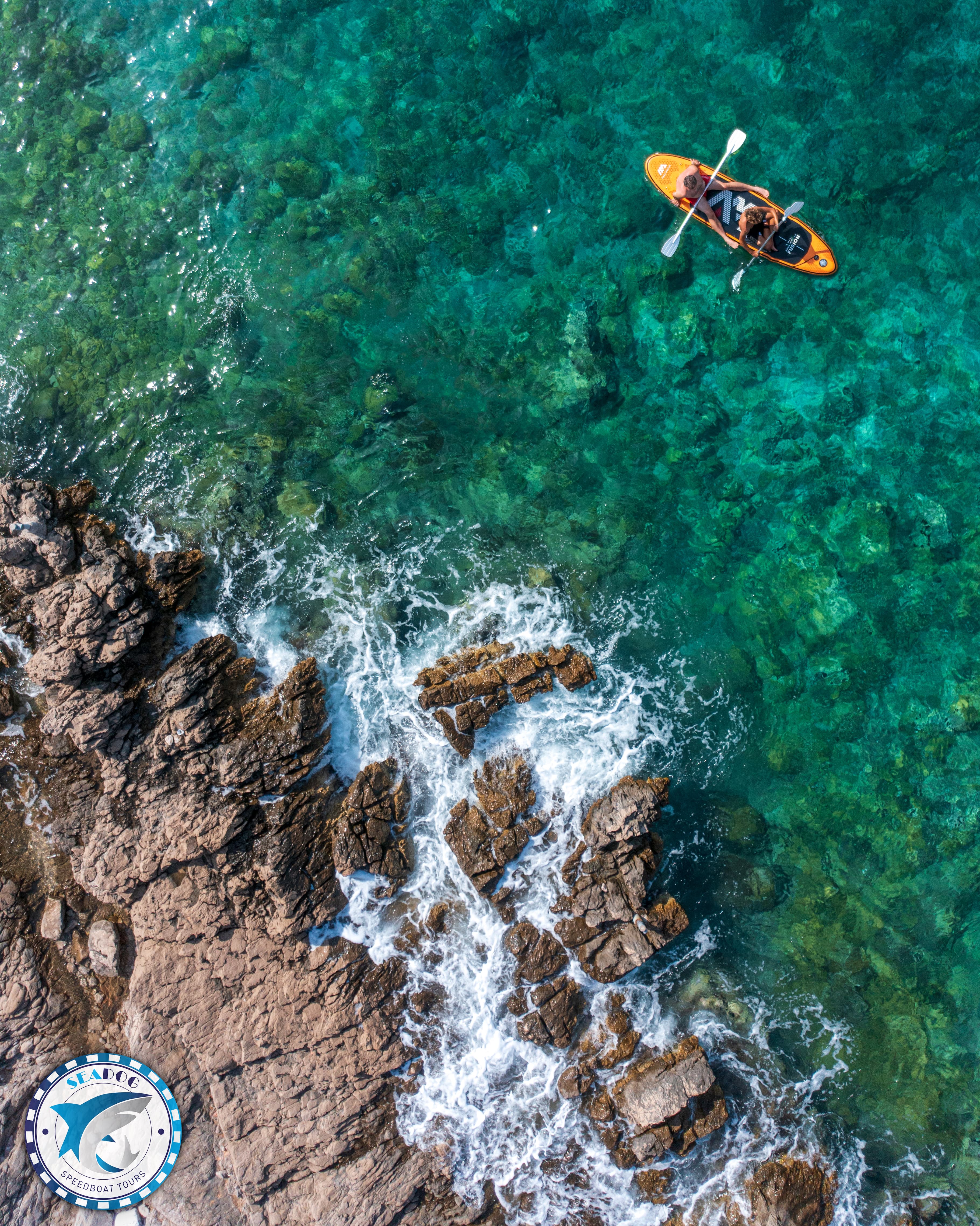 Blue Cave on a paddleboard