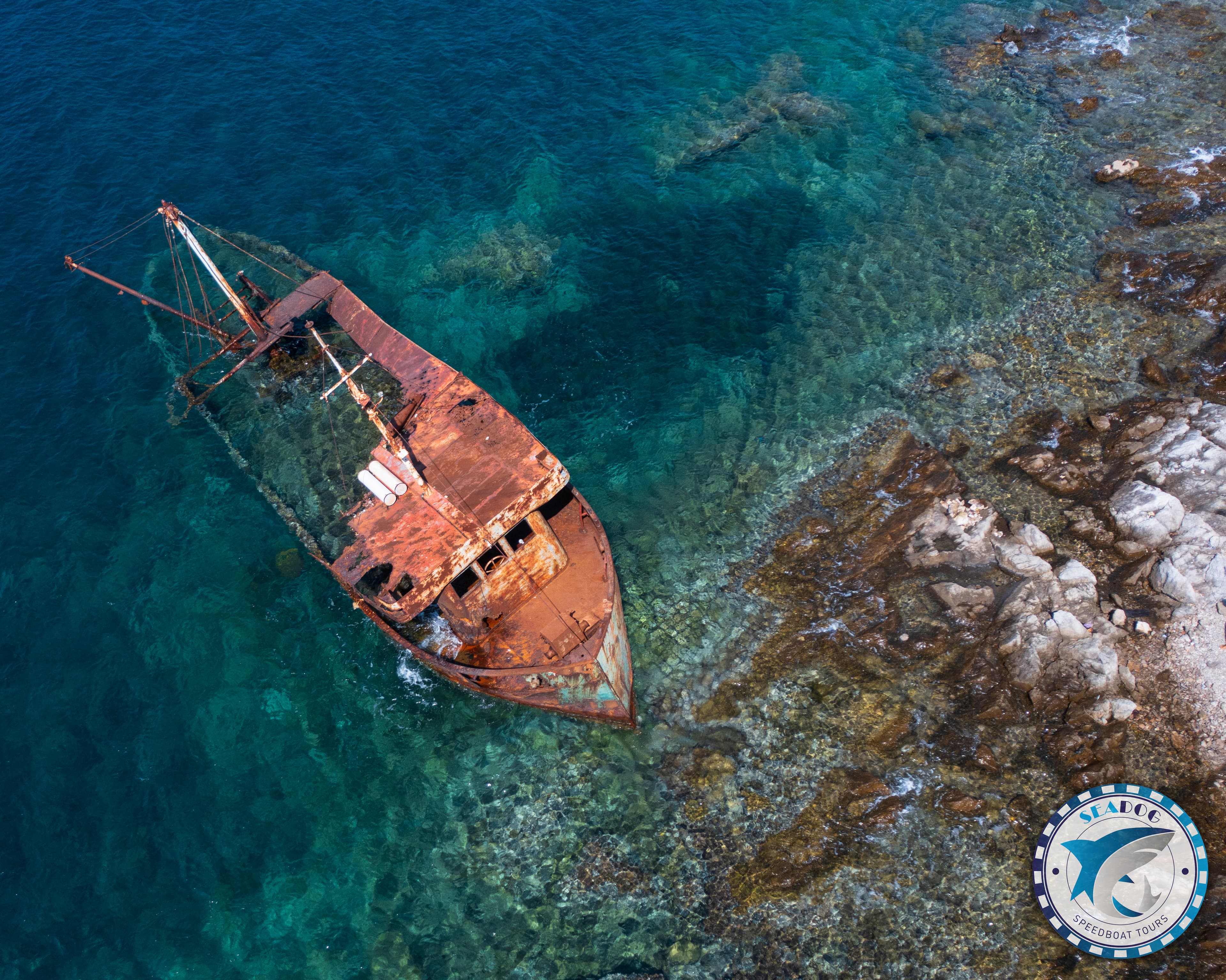 Sunken ship near Rose